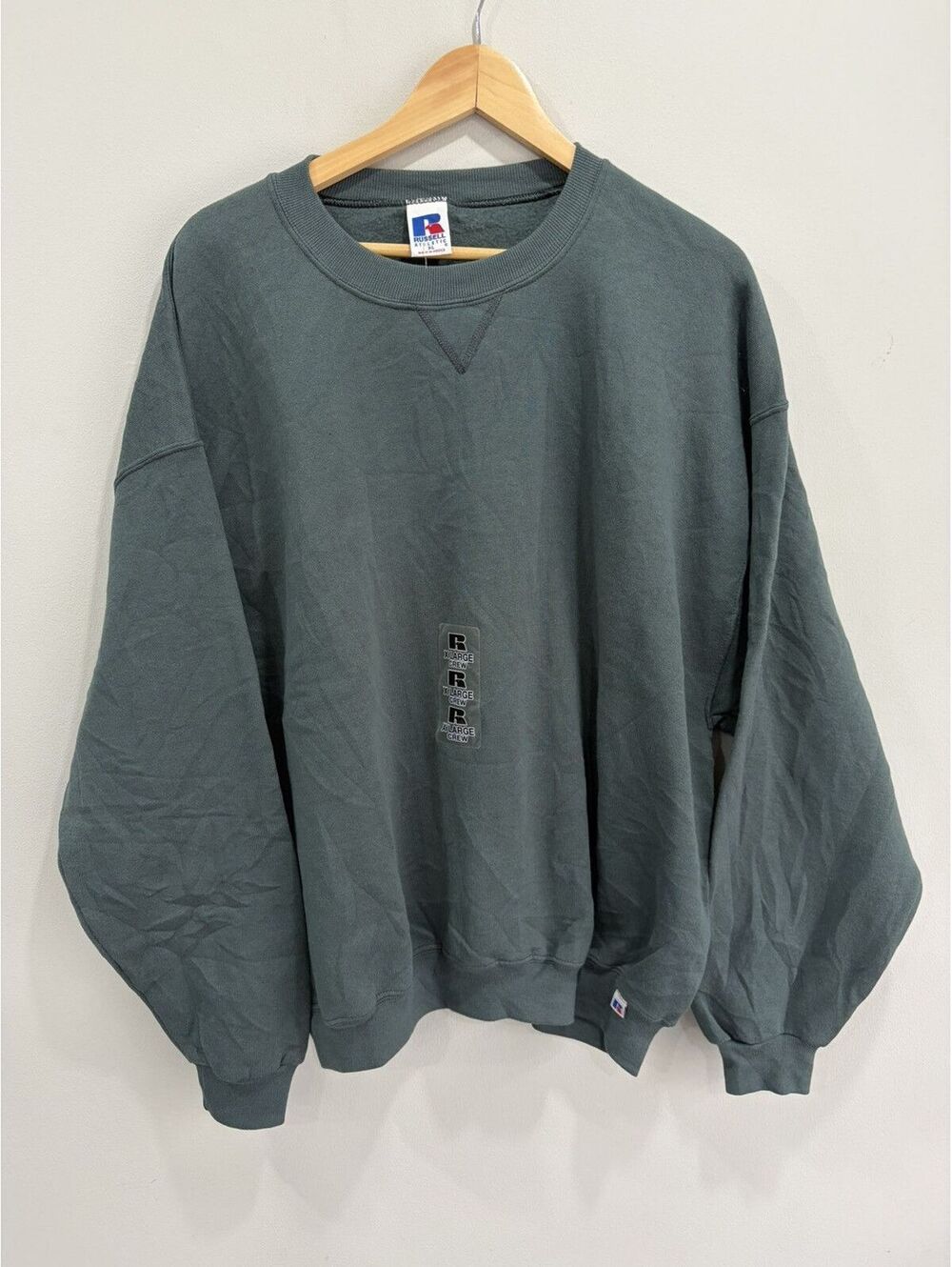 Vintage Russell Athletic Sweater Sweatshirt Blank green